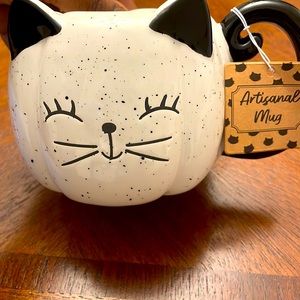 New Artisanal Cat Pumpkin Shape Mug